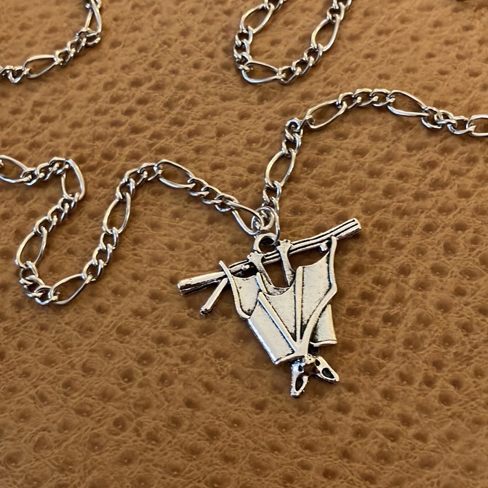 Bat Pendant & Chain Necklace for Halloween